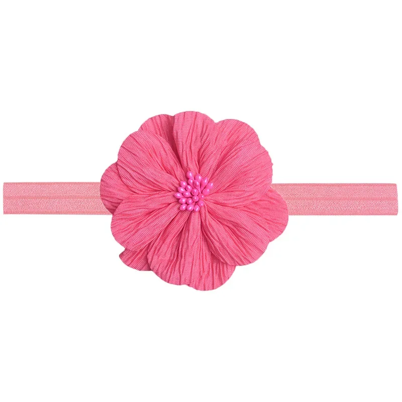 2024 New Baby Girl Headband Newborn Elastic Flower Toddler Hair Band Kids Headwear Nylon Soft Hairbands Child Hair Accessories