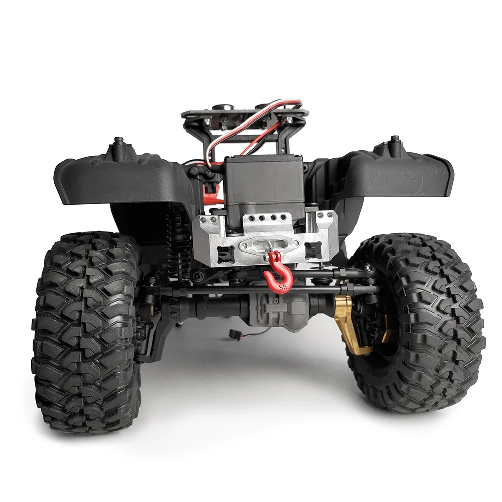 MIBIDAO supporto paraurti anteriore 25T sterzo Servo ruota verricello adatto per 1/10 RC Crawler TRX-4