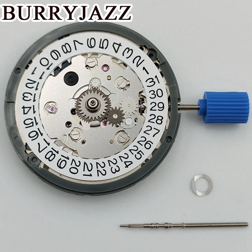 NH34 Movement High Accuracy Mechanical White Date 24 Jewels Automatic Movement Fit 3/3.8 o'clock Crown