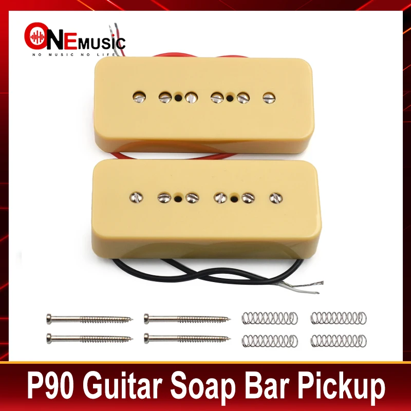 Single Coil Soap Bar Pickups For P-90 P90 Guitar Ivory