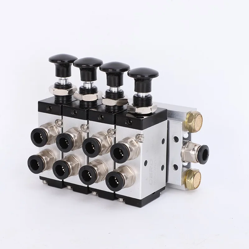 Manual valve 4L210-08 4R210-08 Manifold Stations,Push and pull Pneumatic switch of directional valve with fittings