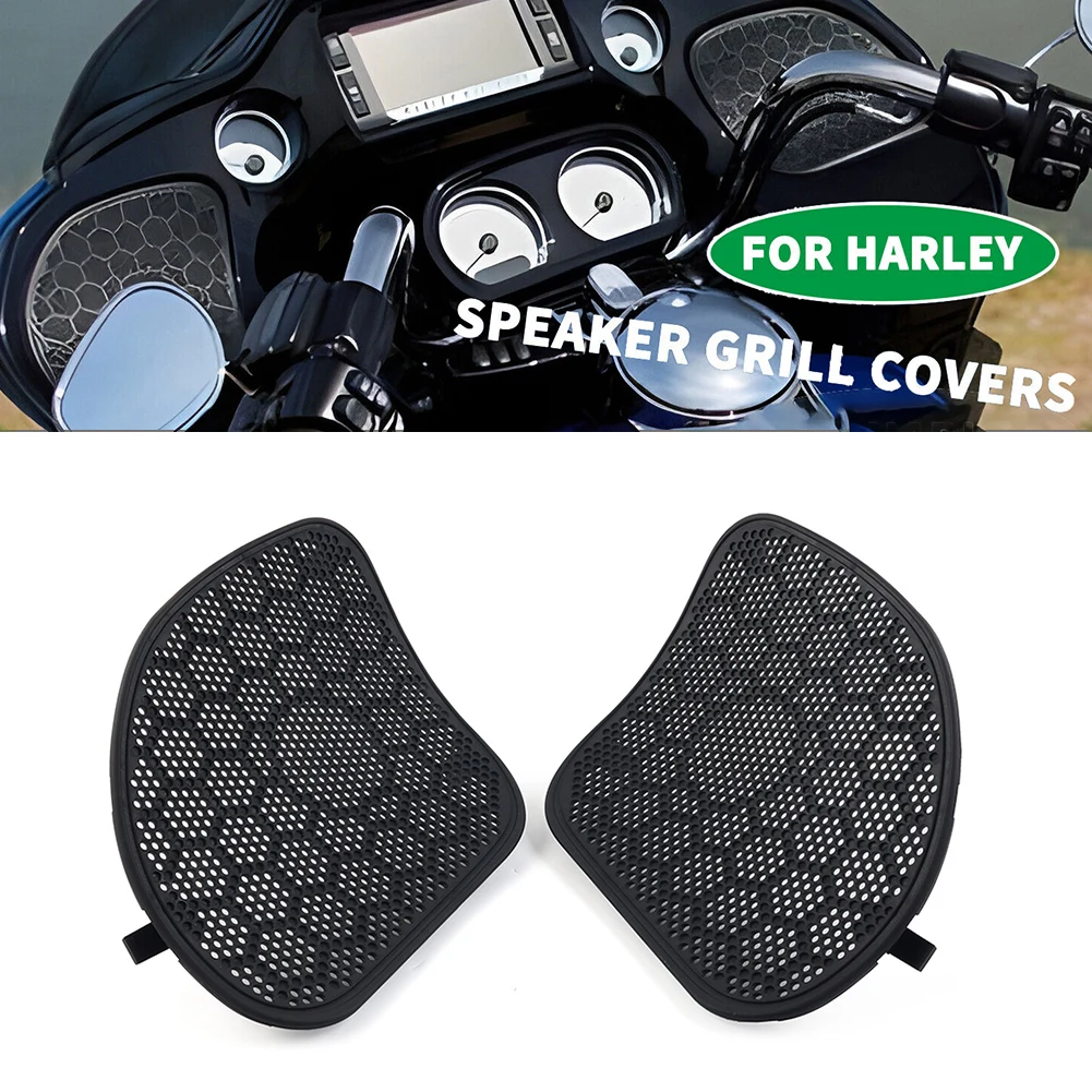 Motorcycle Front Fairing Speakers Mesh Grill Grilles Covers For Harley-Davidson Touring Road Glide FLTRX 2015-2023 Accessories