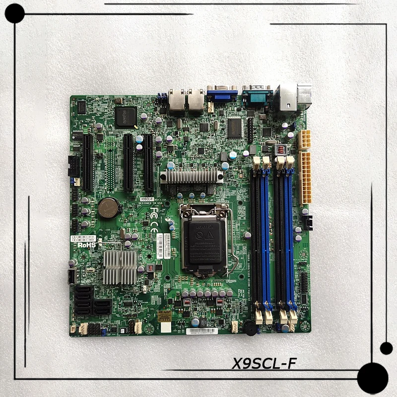 X9SCL-F para placa-mãe de servidor supermicro 1155 pinos com porta de gerenciamento remoto suporta E3-1230V2 antes do envio teste perfeito