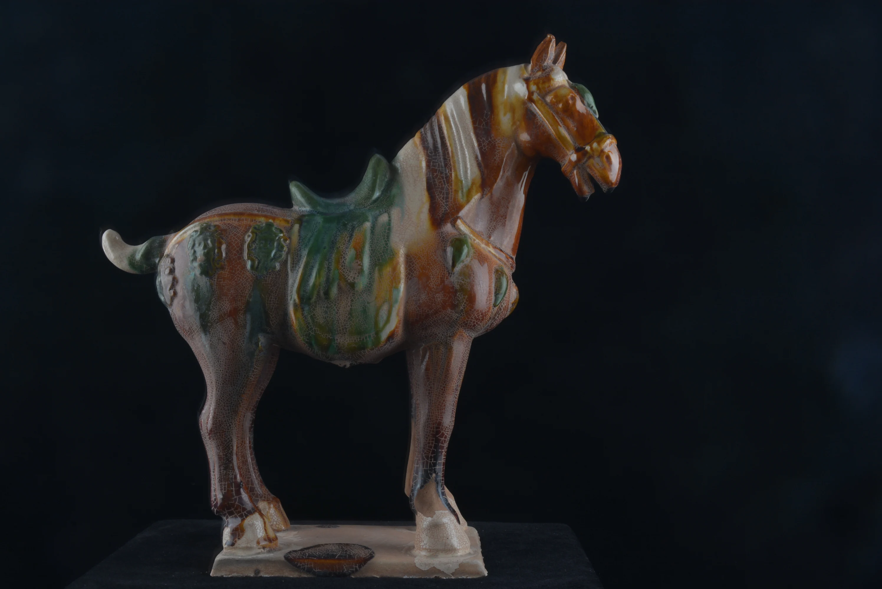 Collectable Tang Dynasty Chinese Pottery *Three Color San Cai*,big horse,#02,One item corresponds to one photo,free shipping