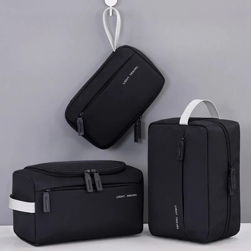Large Capacity Lightweight Waterproof Cosmetic Organizer Storage Bag With Compartments Foldable Makeup Toiletry Pouch