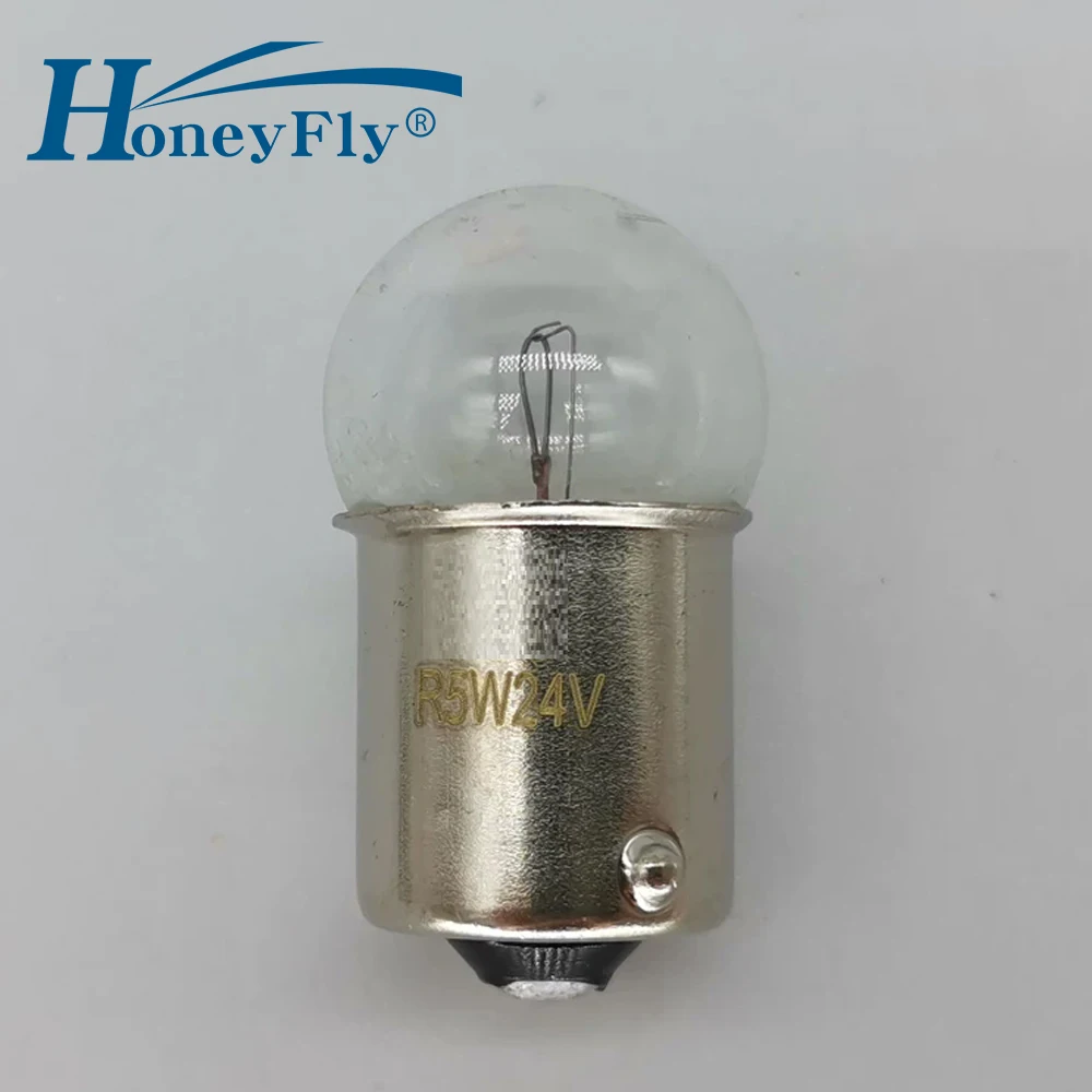 HoneyFly 10pcs Indicator G18 Lamp 24V 5W BA15S R5W E13 291 Warmwhite Machine Tool Alarm Signal Incandescent Bulbs