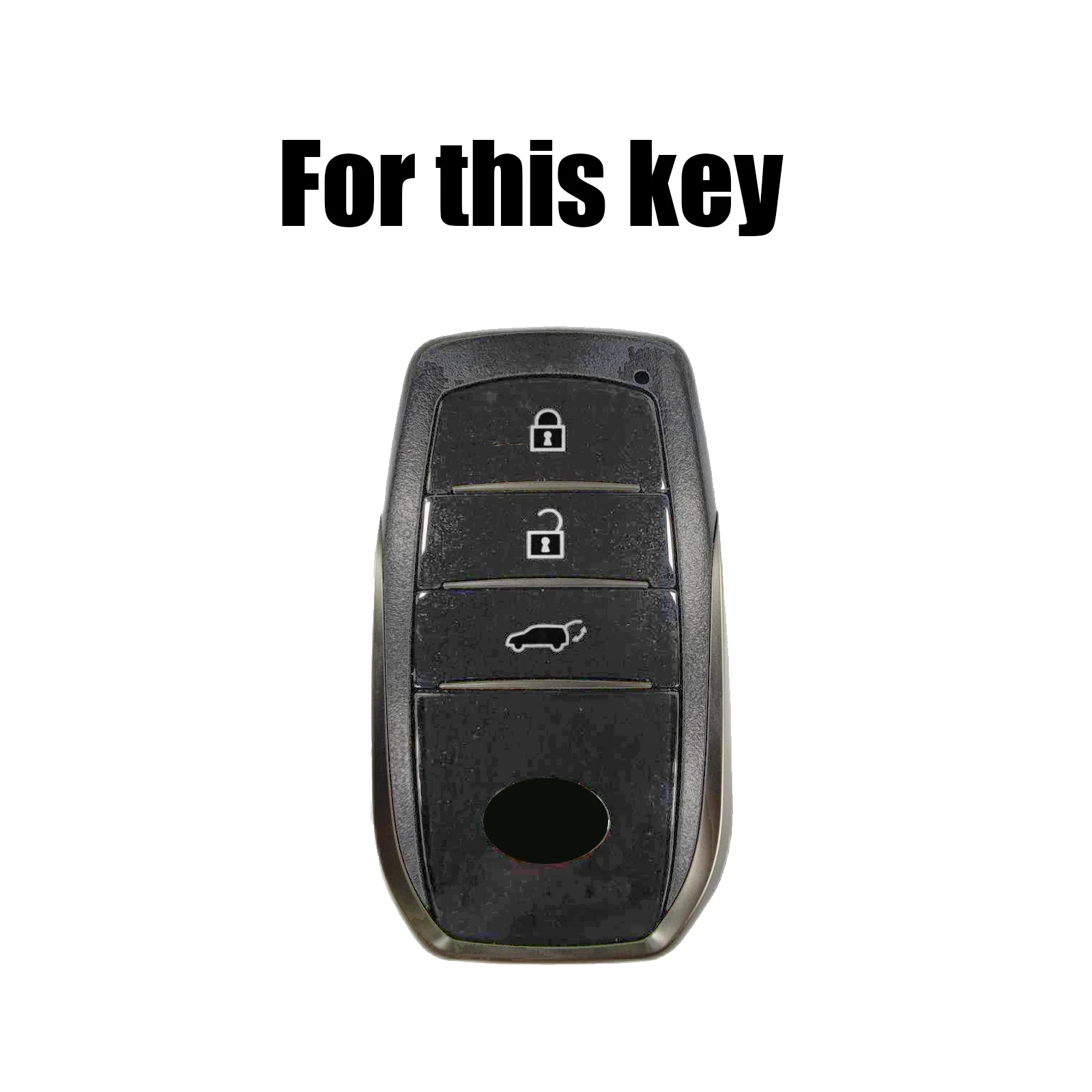 3 Button Silicone Key Ring Case Cover Shell Holder For Toyota Fortuner Highlander Rav4 Mirai Prius Prime Tundra Vellfire Venza