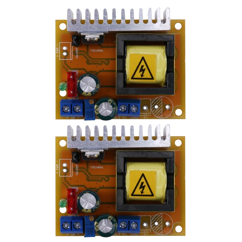 

2X DC-DC 8-32V до 45-390V высоковольтный повышающий преобразователь ZVS Повышающий Модуль