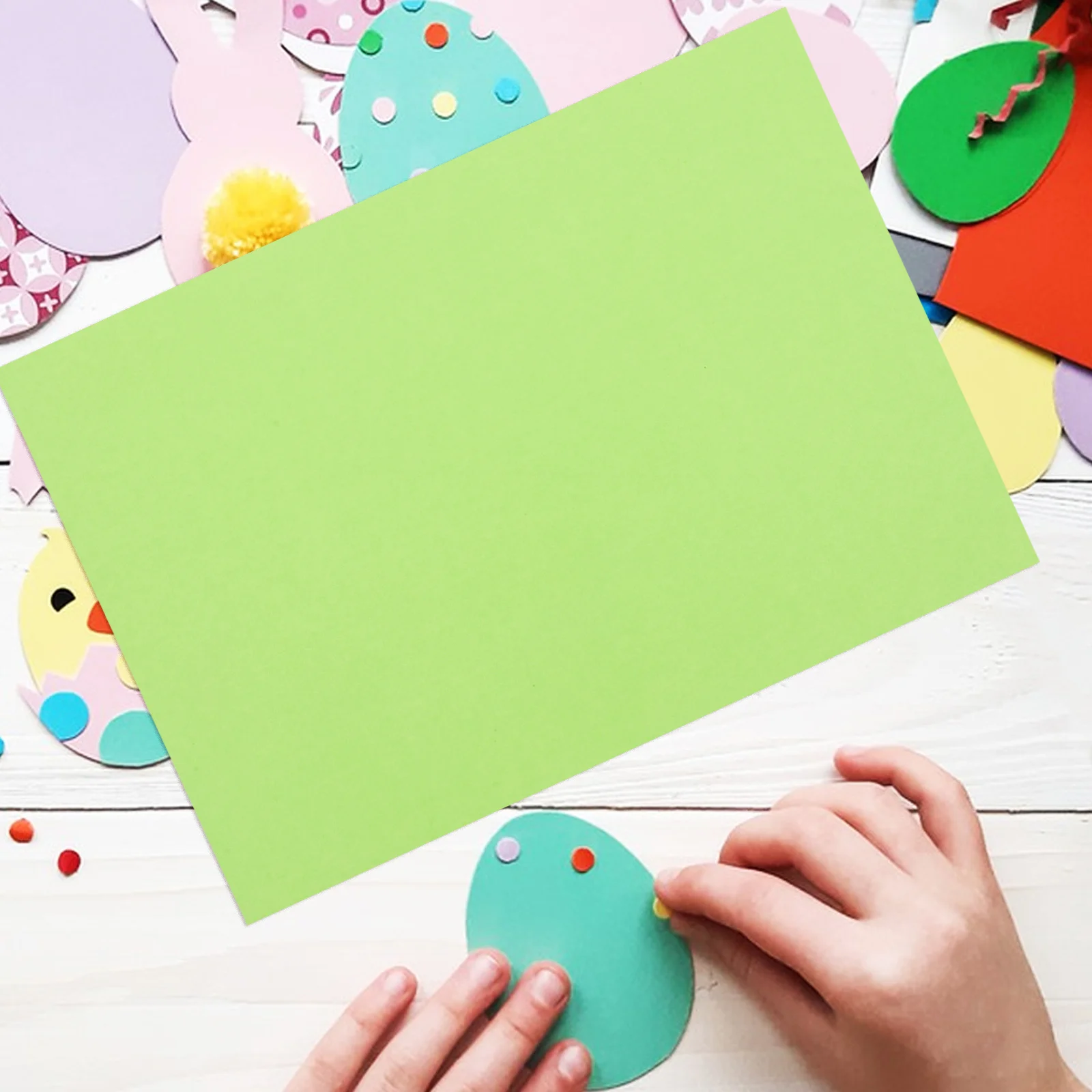 10 قطعة من أوراق البطاقات الملونة الناعمة باللون الأخضر لسكرابوكينغ لصنع البطاقات بنفسك لوازم مشروع العطلات