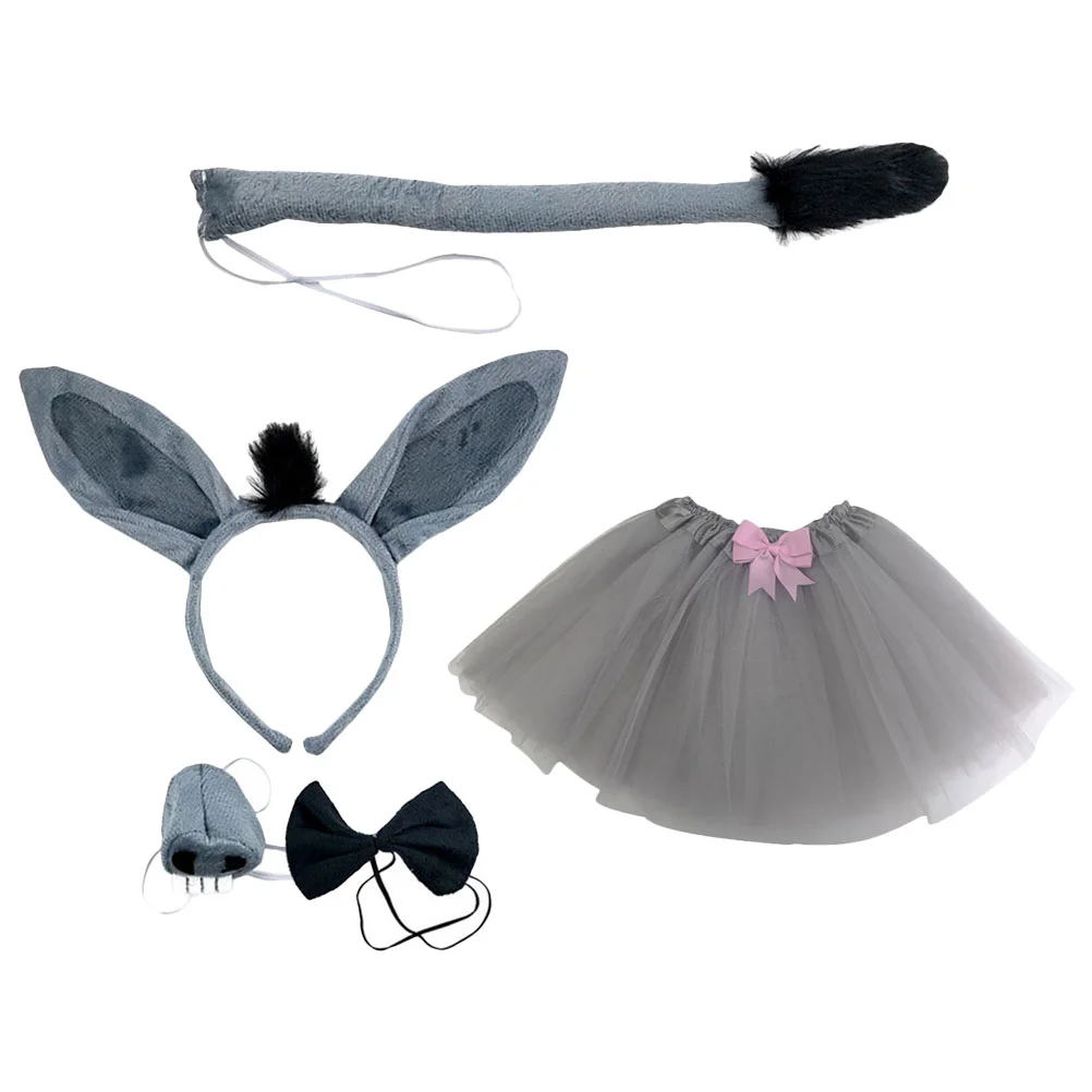 Conjunto de faixa de burro, ferramenta de performance, animais, trajes requintados, adereços, decoração, cauda, delicada, decorações de festa, carnaval