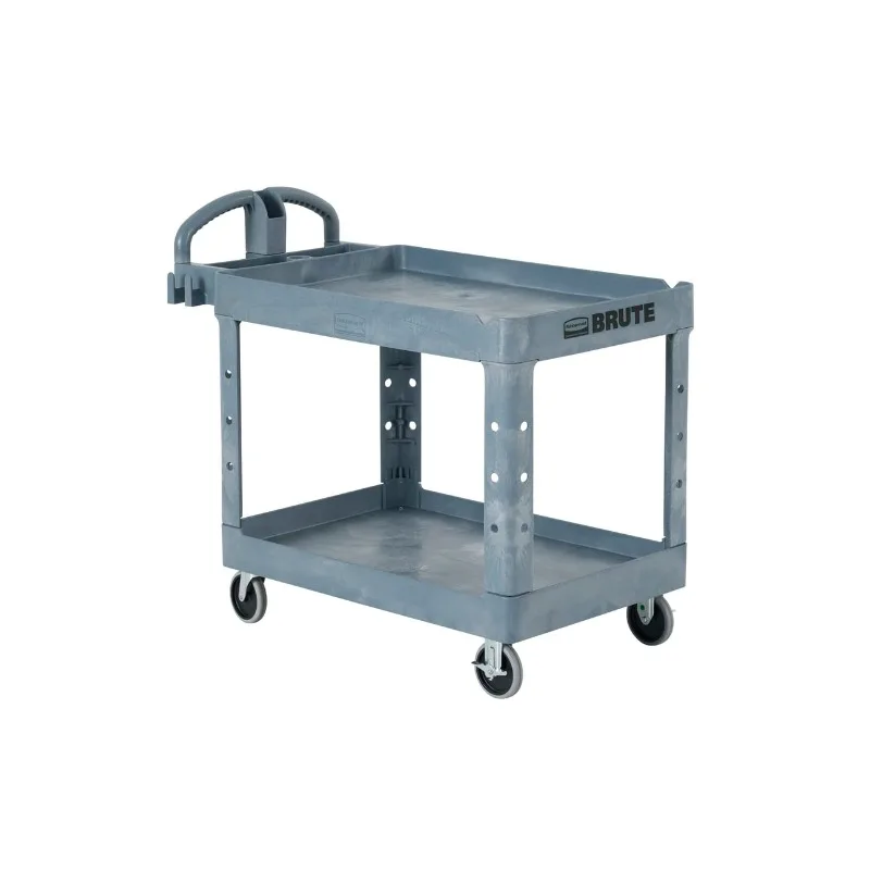 Commercial Products Brute Heavy Duty f Utility Service Cart, Large, Lipped Shelves,  Handle