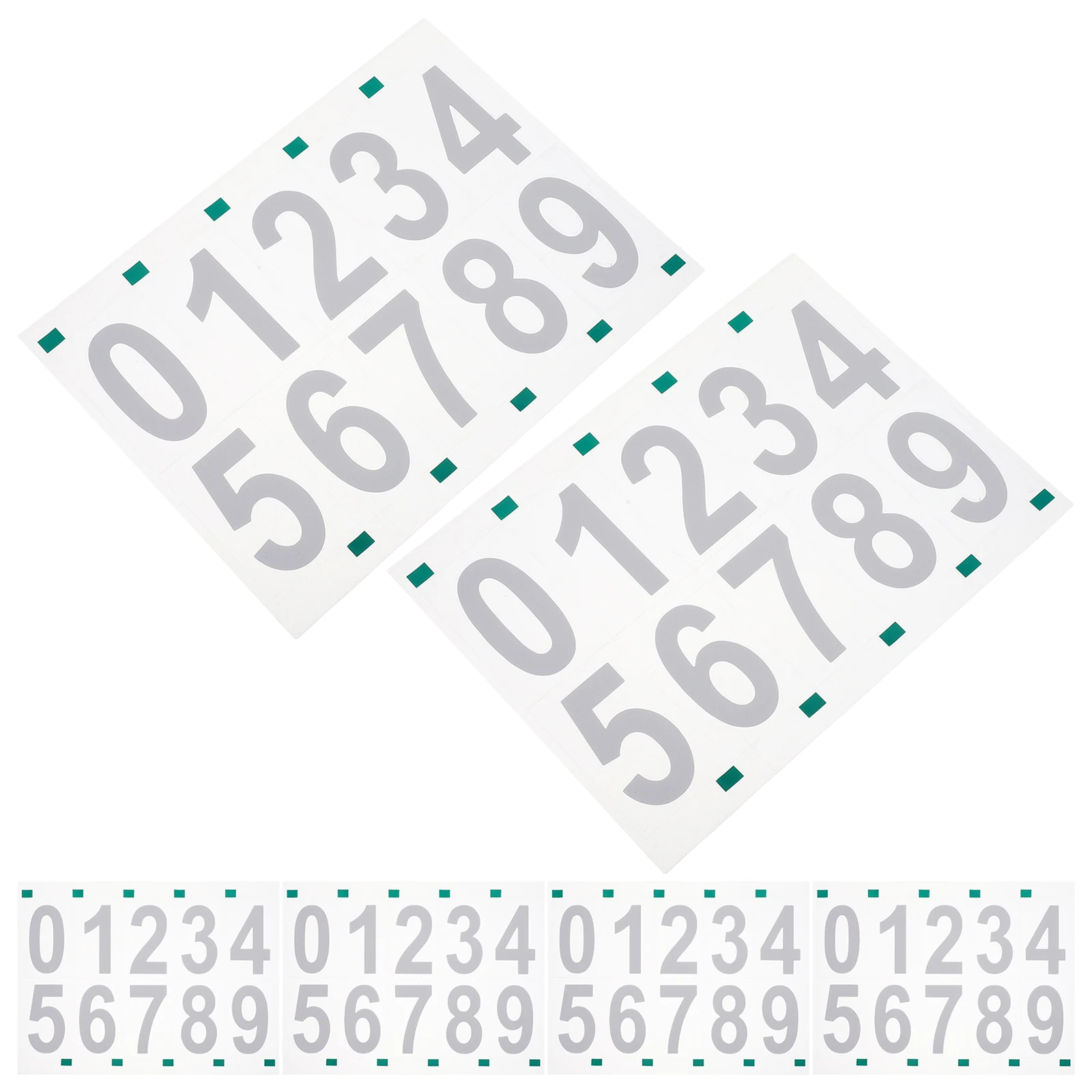 

6 Sets Waterproof Glow in Dark Reflective Mailbox Number Stickers 0 9 Digits for Outdoor Email Box Address Signs Houses