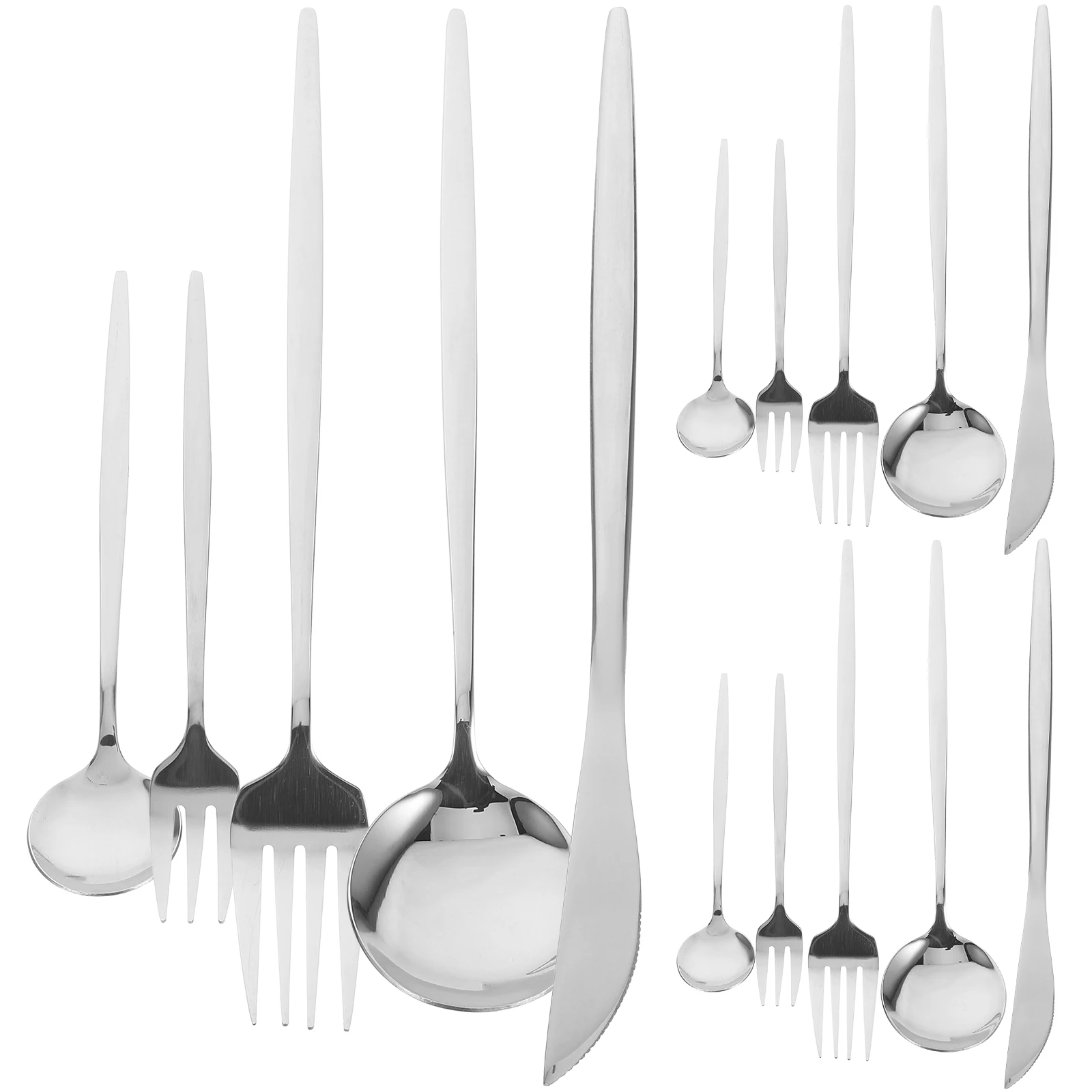 

1 set Stainless Steel Cutlery Set Golden Portugal Fork Spoon Kitchen SuppliesReusable Silverware