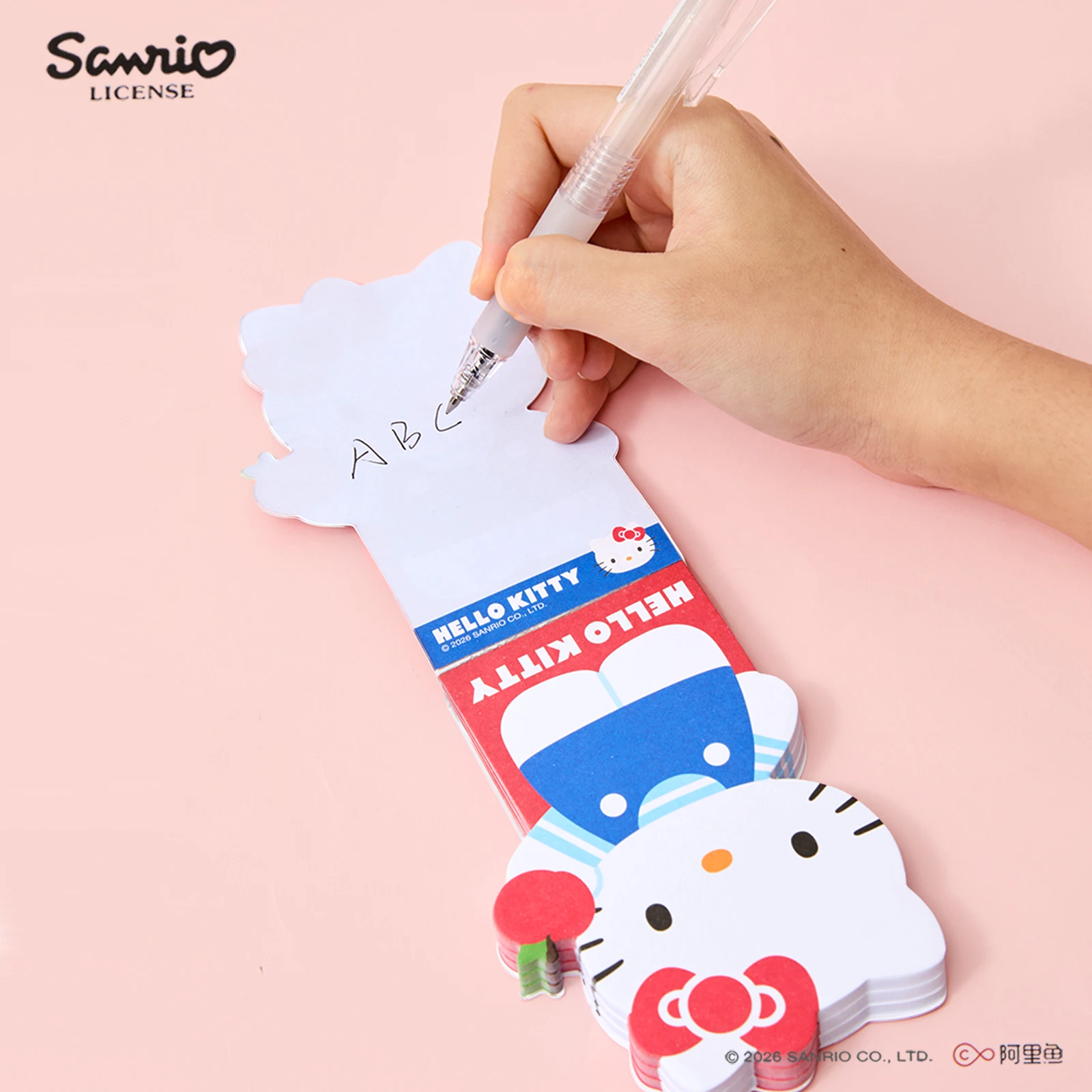 Hello Kitty Shaped Sticky Note Pad Red Blue Series Cute Memo Paper Bookmark Notepad School Office Stationery Writing Supply