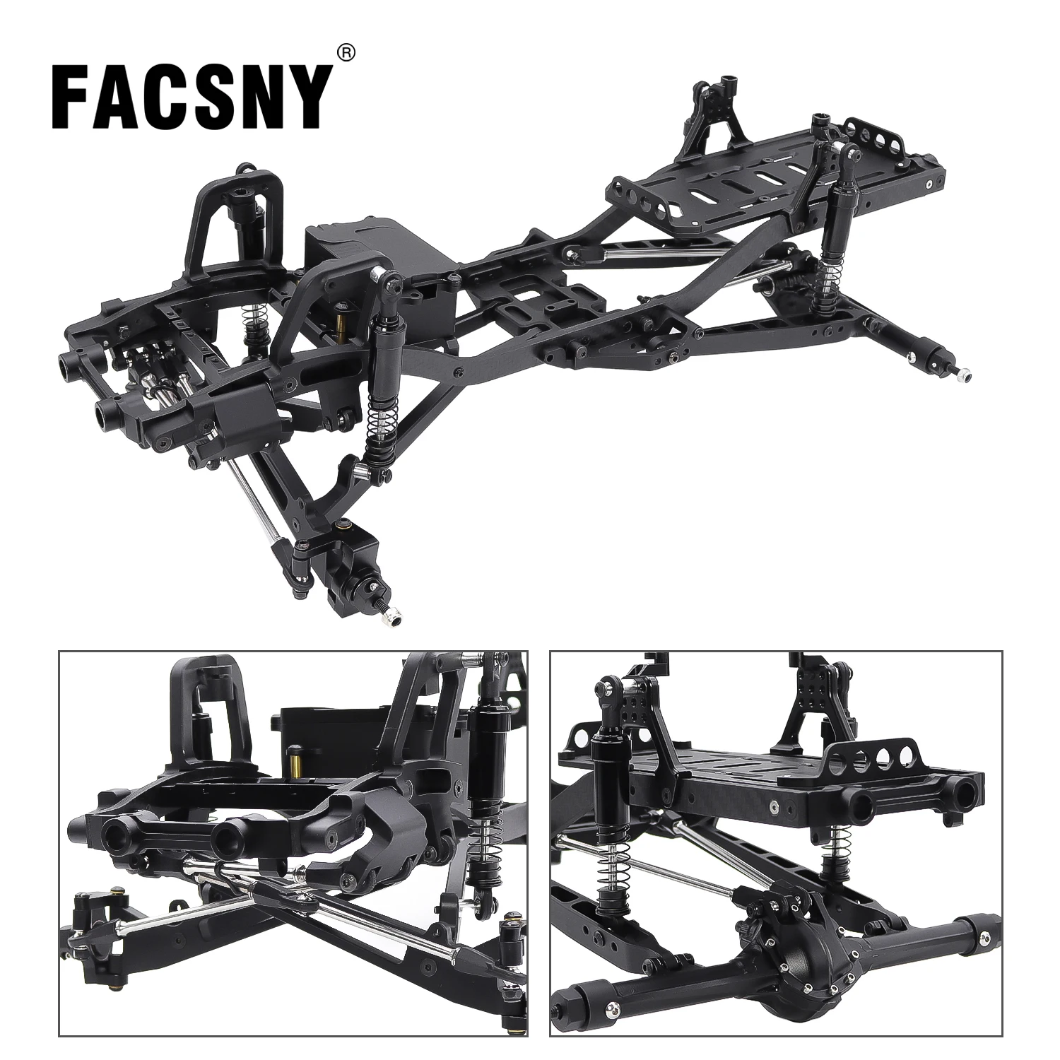 Metal Twin I-Beam 2WD Pre-Runner Suspension Conversion Chassis Kit For 1/10 RC Crawler Axial SCX10 I II III TRX4 Capra Upgrade