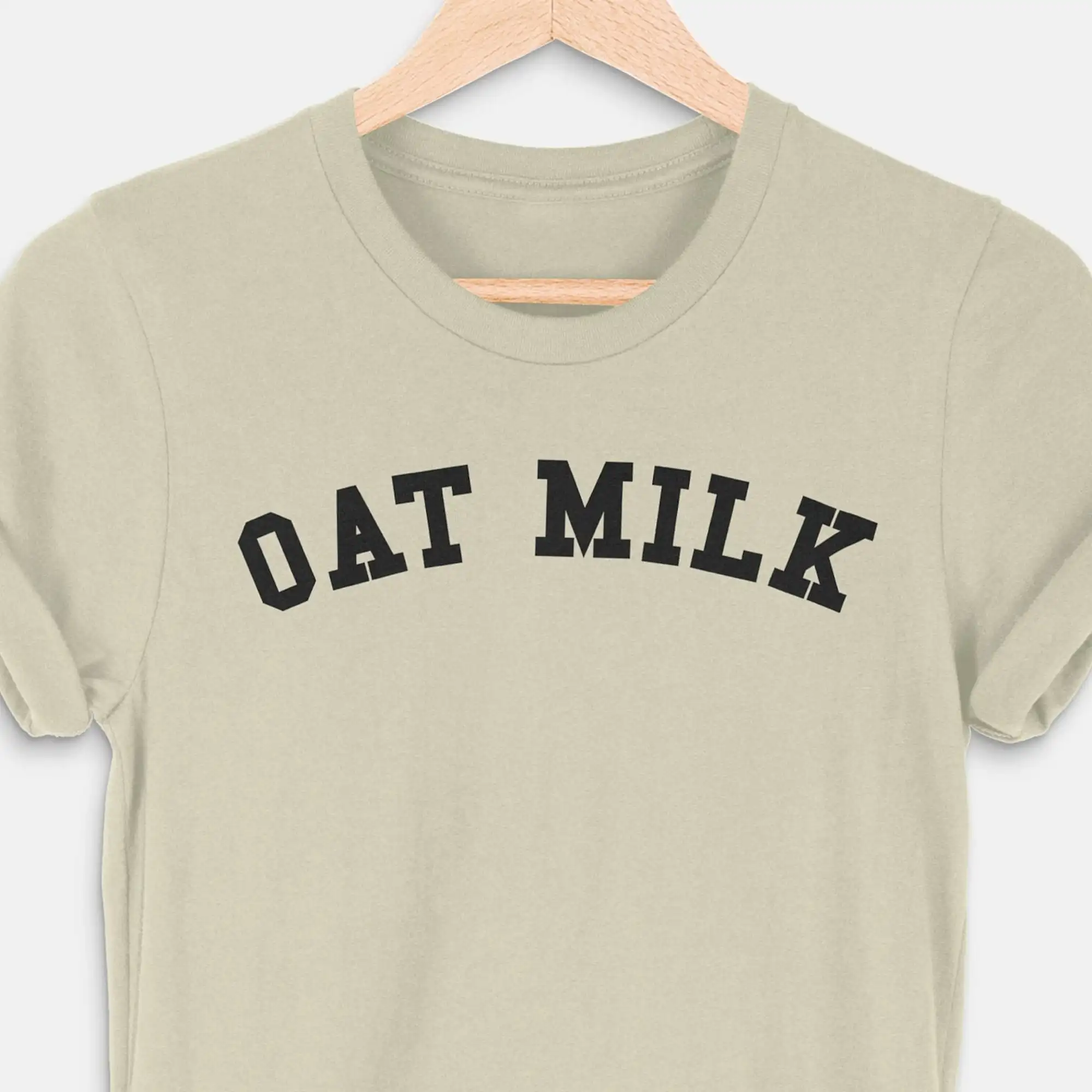 Oat Milk T Shirt Tan Collegiate 100% Cotton Unisex Softstyle Hipster T-Shirt Gift For Him Gift For Her