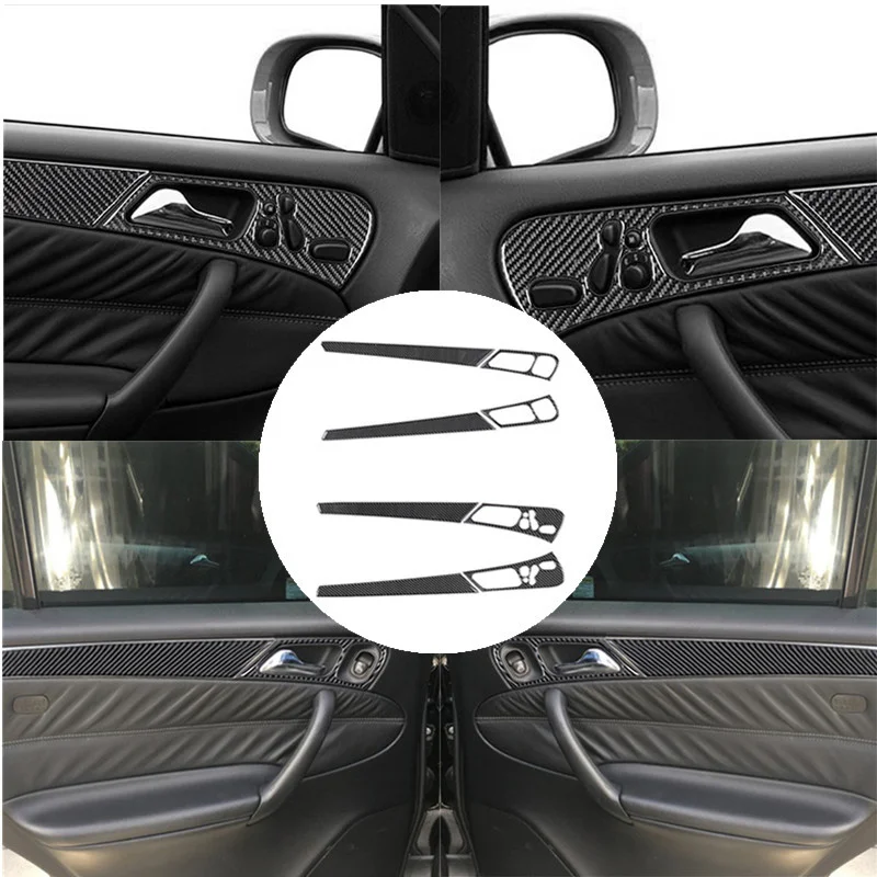 For Mercedes Benz C-CLASS W203 2005-2007 Interior Decoration Carbon Fiber Air Vent Gear Panel Sticker Styling Accessories - Image 3