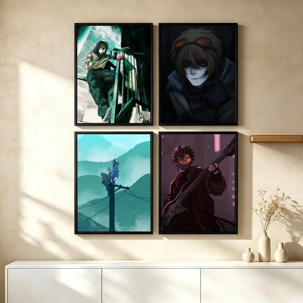 T-Ticci Toby Horror Character Poster High Quality Dorm Living Room Aesthetic Wall Decoration Painting Stickers Gift
