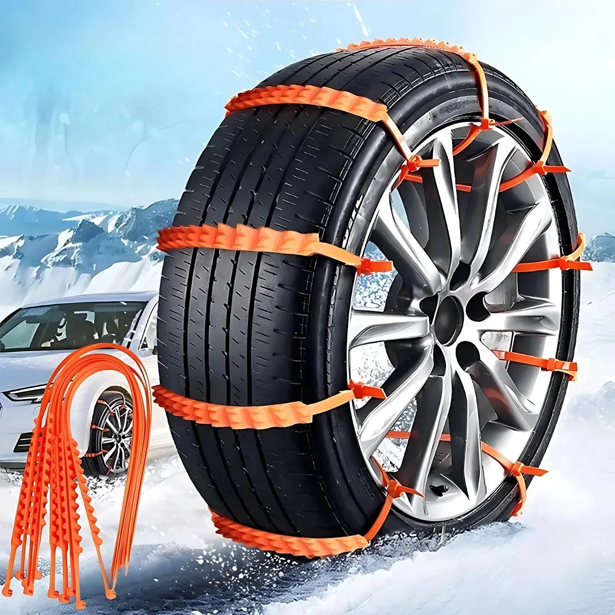 1-50PCS Anti Skid Snow Chains Car Winter Tire Wheels Chain Winter Outdoor Snow Tire Emergency Anti-Skid Auto Accessories