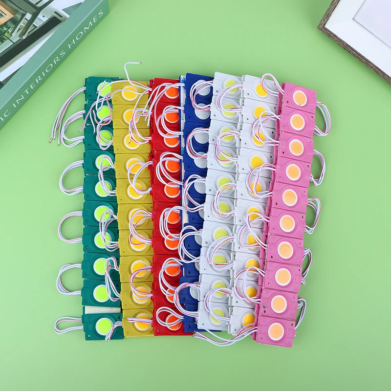 20 szt. Modułu Led 12V COB Mini lampka Led wodoodporna Panel ledowy reklamowa cyfrowy znak ciepły biały czerwony zielony niebieskie podświetlenie