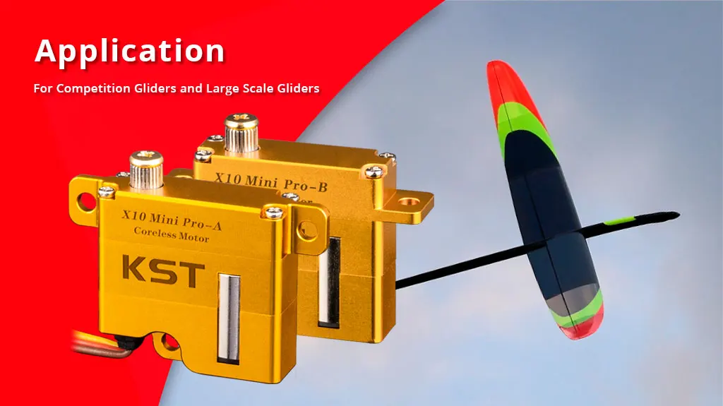 KST X10 Mini Pro 8.0Kgf.cm 0.08sek Digitaler Metallgetriebe-Servo für Wettkampfgleiter und Großmodellgleiter – Detail 2