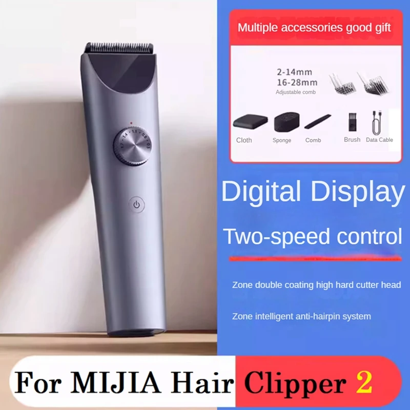 

For Xiaomi MIJIA Men's Hair Clipper 2 Wireless Hair Cutting Trimmer Barber Cutter Adjustable Lengths Electric Shaver Durable