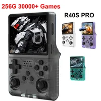 Consola de juegos Retro portátil R40s Pro, reproductor de juegos de bolsillo con pantalla IPS de 3,5 pulgadas, 256GB, 30000 juegos Retro integrados para regalo de Navidad