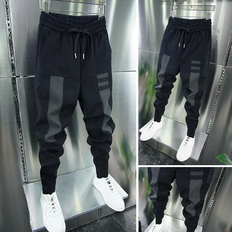 Spring Autumn Golf Hip Hop Streetwear Elastic Designer Men Sportswear Baggy Jogging Korean Fashion Training Black Cargo Pants