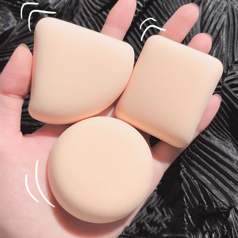 

3pcs Puff Dual-Use Wet Dry Powder Foundation Puff For Loose Mineral Body Powder Oil Control Makeup Sponge Tool