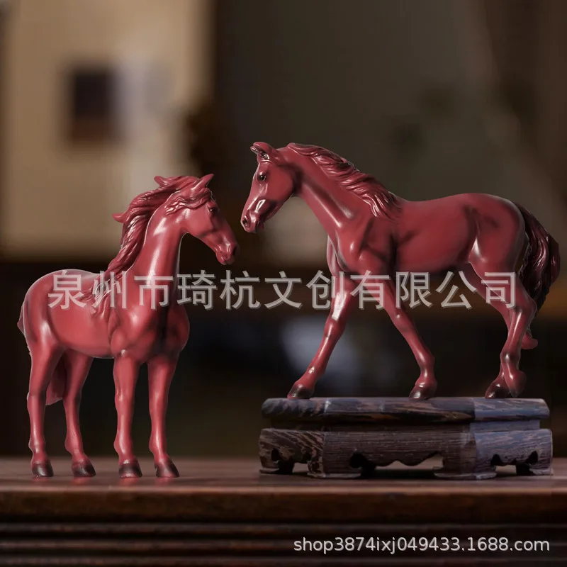 Realistic Simulation Horse Sculpture Minimalist Desktop Decor Resin Art Decoration for Entryway Study Living Room New Cross