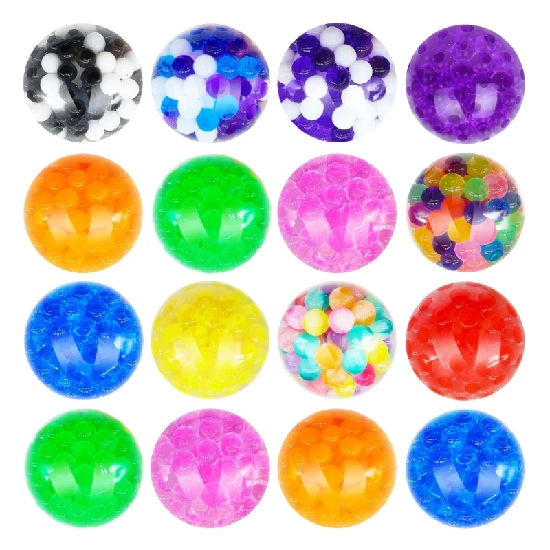 Q0KB 12pcs Relaxing Water Bead Stress Sphere Sensory Stress Relief Toy for Party Bags Decompression Toy for Kids and Adults