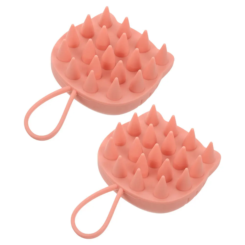 2 szt. Szczotka do masażu skóry głowy z miękkiego silikonu do mycia włosów, głębokiego oczyszczania, usuwania osadów, poprawiająca krążenie krwi i wspomagająca wzrost włosów.