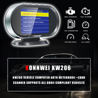 KONNWEI KW206 Car OBD2 Scanner HUD Head Up Display Car On-Board Computer Auto Digital Fuel Consumption Water Temperature Gauge