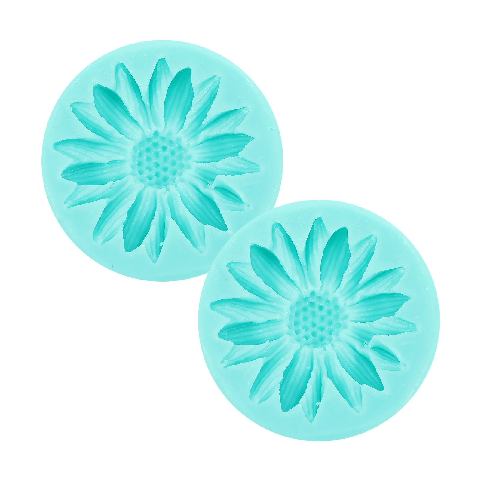 Silicone Flower Mold for Chocolate, Candy, Cake & Fondant Decorating – 2pcs Baking DIY Dessert Kitchen Tool