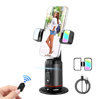 AI Face Tracking Handheld Gimbal Stabiliser 360° Rotation Shoot Selfie Stick Tripod for Mobile Phone, Rechargeable Remote Light