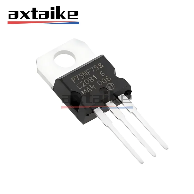 

10PCS STP75NF75 P75NF75 TO-220 75V 80A 300W 75NF75 DIP N-Channel MOSFET Transistor