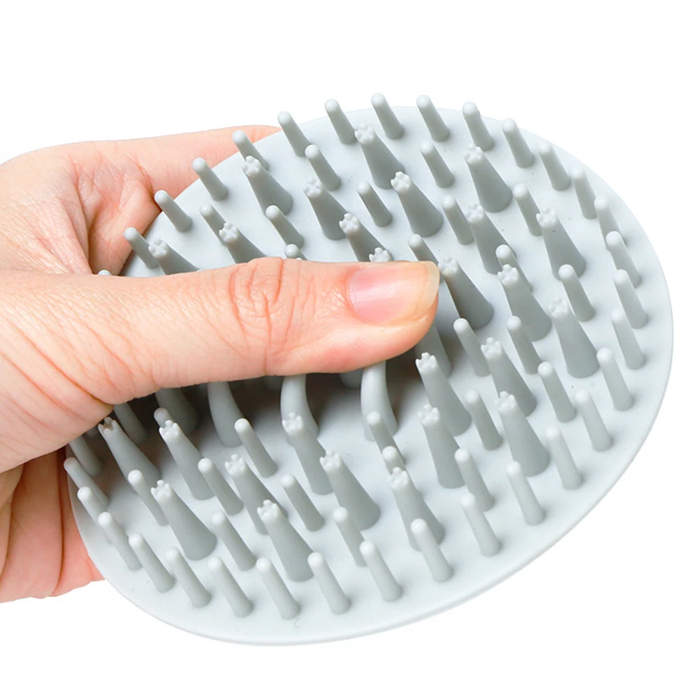 

Cat Dog Comb Silicone Pet Brush Long Grey Hair Cleaner Massager Bathing Grooming Tool Puppy Float Ergonomic Design Easy Hold