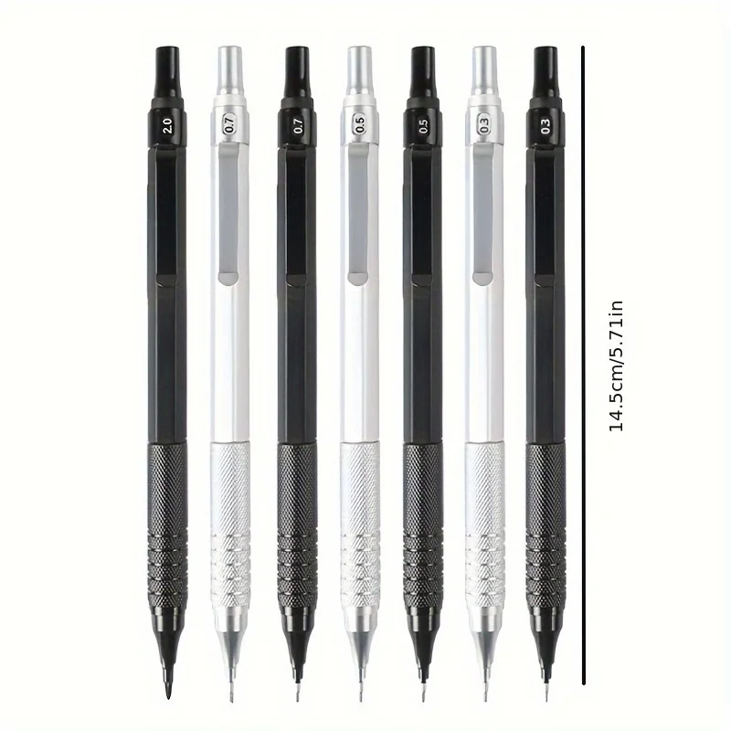 JOMPENS Metall-Druckbleistift 0,7/0,9/0,3mm Nachfüllbar mit Niedrigem Schwerpunkt Automatischer Bleistift für Kunst, Malen, Schreiben und Schreibwaren – Detail 10