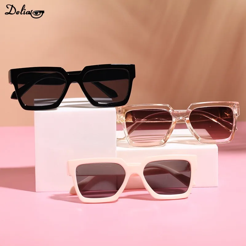 Korea Cute Kids Sunglasses Rectangle Fashion Children Sun Glasses Vintage Square Outdoor Goggles Eyewear Cool Style Eyeglasses