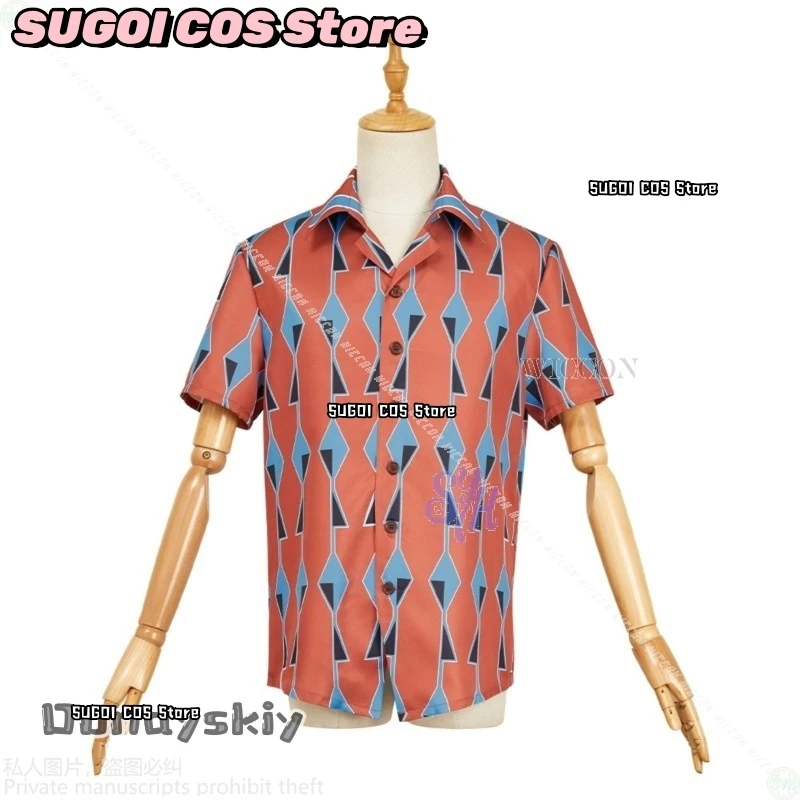 Yoichi Nagumo تأثيري ساكاموتو أيام أنيمي زي{SUGOI COS} قميص برتقالي خمر أنماط هندسية الباروكات هالوين عيد الميلاد كوس