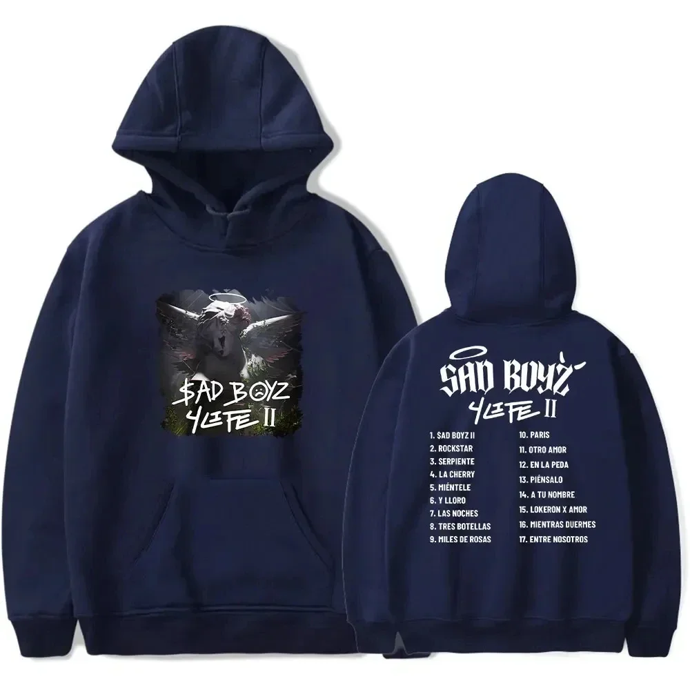 Sudadera moda otoño pulóver divertido Casual ropa de calle Junior H Tour sudaderas con capucha Sad Boyz 4 Life Album Merch estampado Unisex capucha