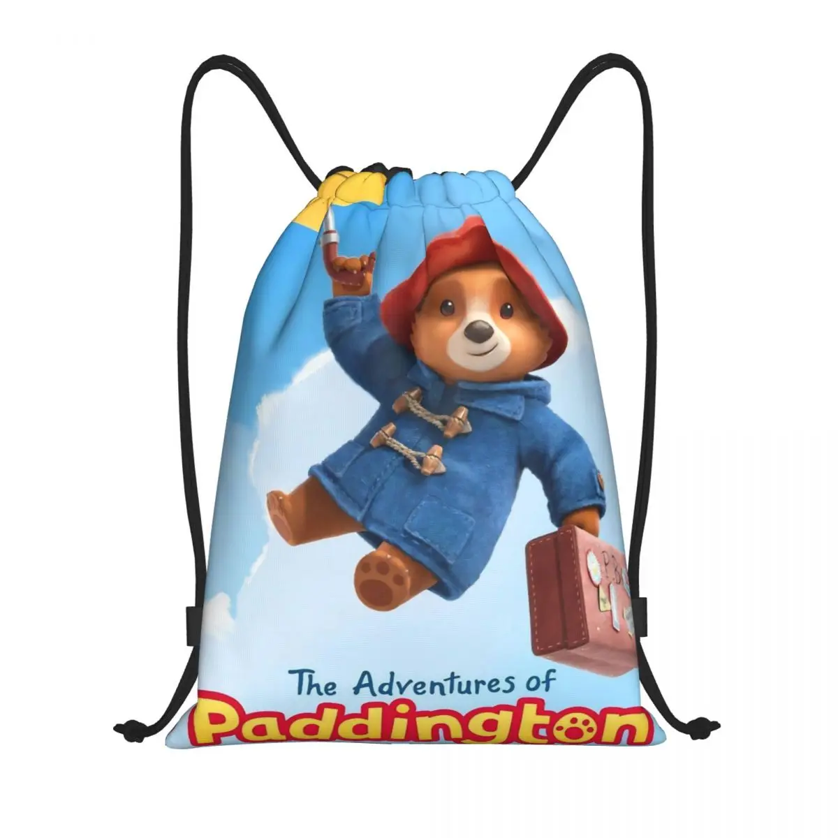 

Милый рюкзак Paddington с бурым медведем на шнурке, спортивная спортивная сумка, рюкзак на шнурке для тренировок