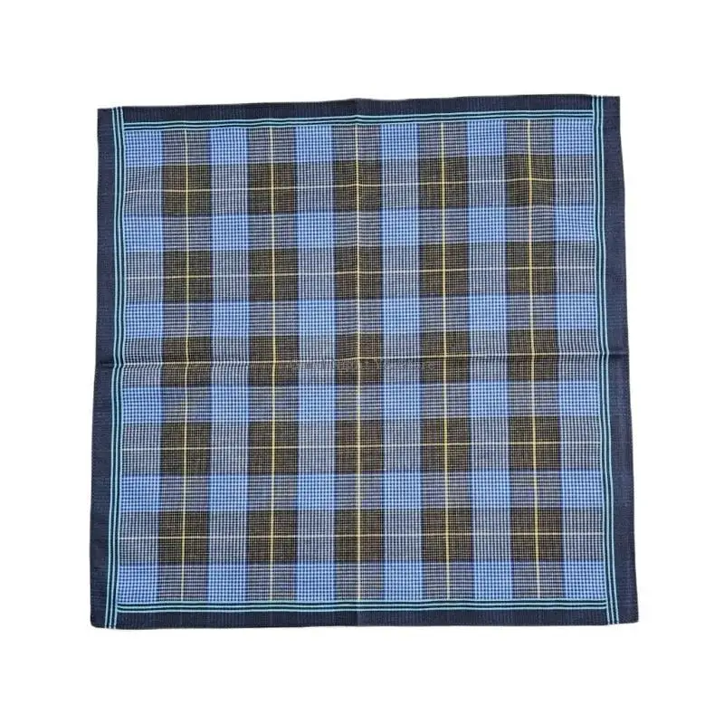 Lightweight Handkerchief Washable Chest Towel Lattice Pattern Hankie Pocket Square 40x40cm for Adult Commercial Affairs