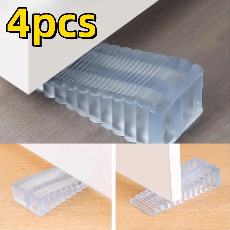 4 قطع سدادة باب شفافة، سدادة باب مضادة للتصادمات مناسبة لغرفة المعيشة وغرفة النوم ومكتب حمام الفندق. #1