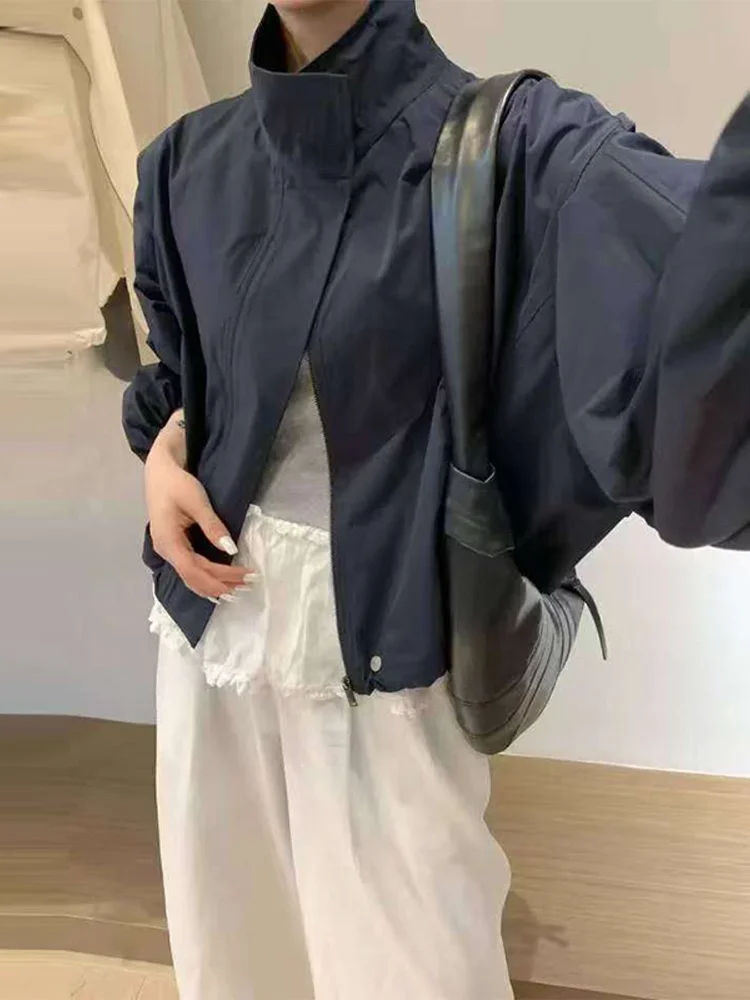 

Женское пальто шириной 2025 года, повседневная куртка в корейском стиле в студенческом стиле, модная верхняя куртка с длинными рукавами в корейском стиле