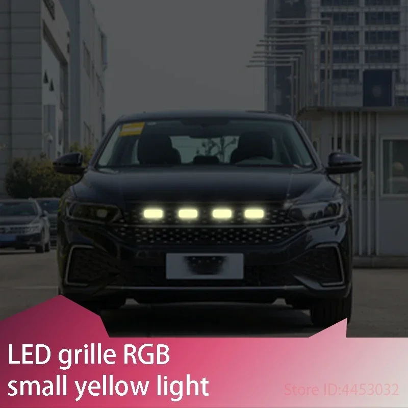 

Светодиодный светильник передней решетки автомобиля для Volkswagen Golf mk7 6 8 polo Touareg Tiguan, вспышка, предупреждающая лампа безопасности, желтый, 4 в 1, управление через приложение
