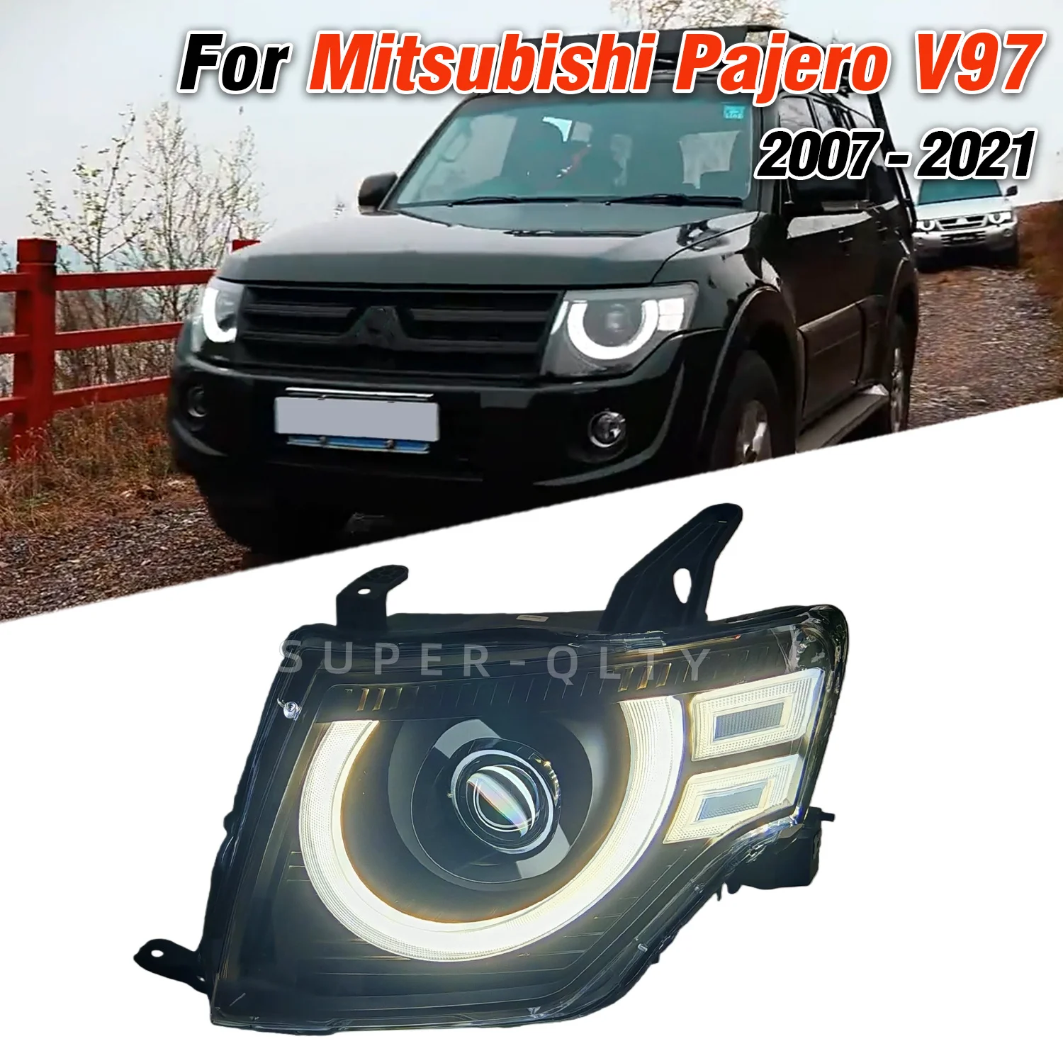 

For Pajero V97 2006-2021 Headlights V93 Montero V87 V95 LED Headlamp Upgrade Led Bi Xenon Bulbs Car Lights Assembly