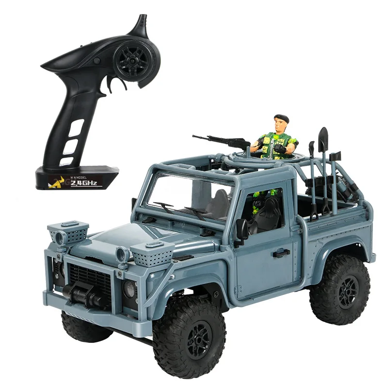 Coche todoterreno a control remoto MN-96, vehículo modelo militar 4x4 con marioneta, ensamblajes desmontables, juguetes divertidos para niño, 1/12