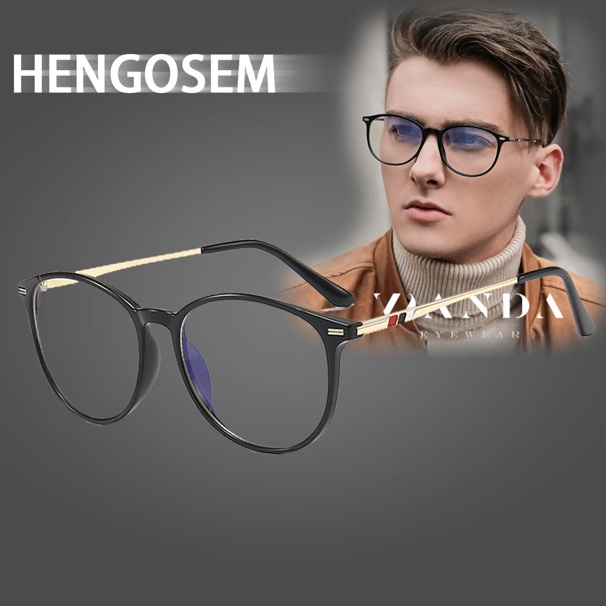 نظارات ريترو معدنية جديدة مضادة للضوء الأزرق، عصرية لمشاهير الإنترنت بنفس إطار نظارات عين القطة العصرية على طراز الكلية