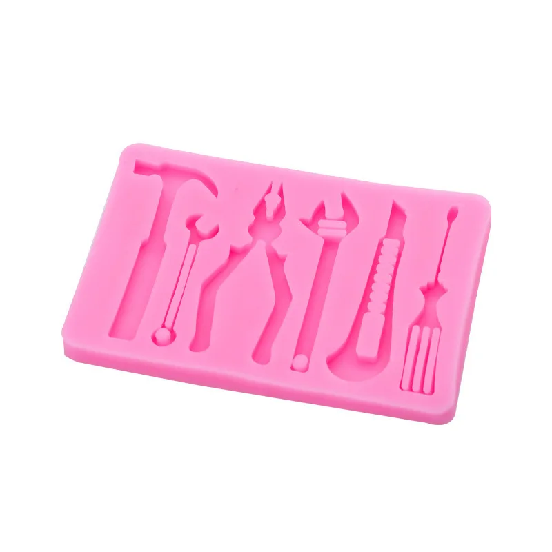 3D Hardware Tools Silicone Fondant Molds Spanner Cake Decorating Tools Baking Candy Chocolate Gumpaste Moulds